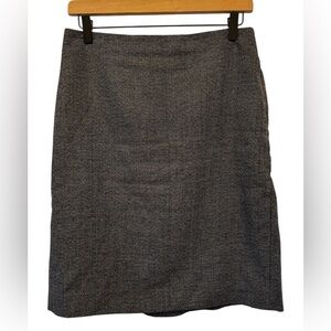 Ann Taylor Women’s Black and White Textured Pencil Skirt - 8P